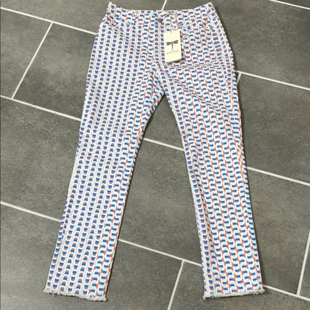 Tyler Boe Twill Stretch Cotton Frayed Jeans size 0 - Picture 3 of 11